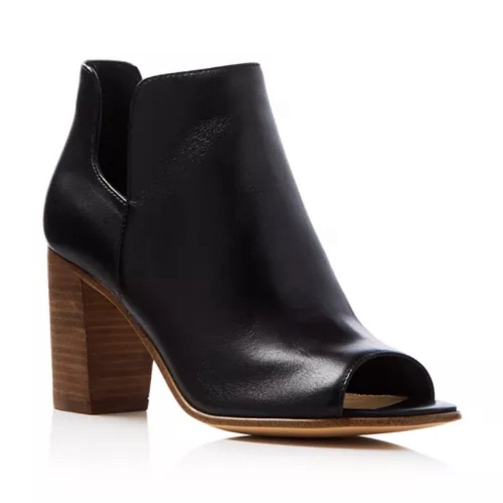 Steve Madden Peep Toe Black Nello Cut Out Booties Women's Size 9
